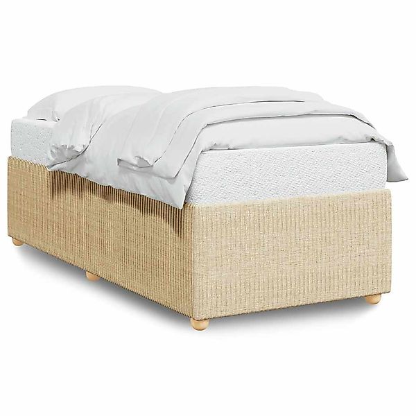 vidaXL Bett Bettgestell ohne Matratze Creme günstig online kaufen
