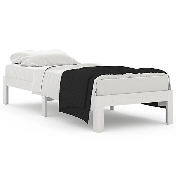 vidaXL Bett Massivholzbett Weiß 75x190 cm günstig online kaufen