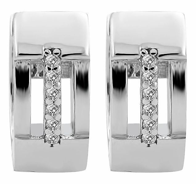 Adelia´s Klappcreolen "Damen Ohrringe – Klappcreole aus 925 Silber mit Zirk günstig online kaufen