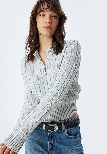 Koton Polokragenpullover Polokragen Mit Knöpfen günstig online kaufen