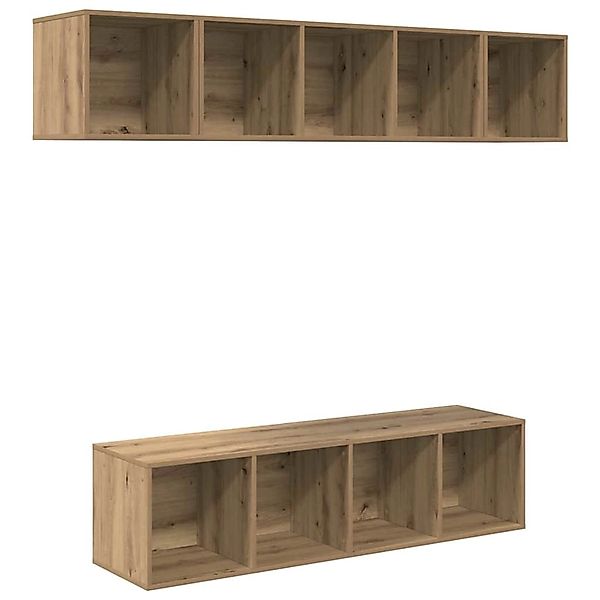 vidaXL TV-Schrank-Set Wandmontiert 4-Tlg Artisan-Eiche Holzwerkstoff 339342 günstig online kaufen