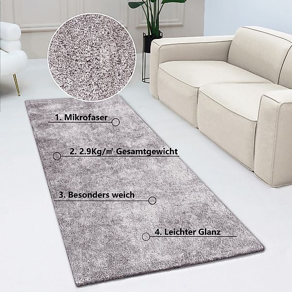 Bruno Banani Hochflor-Läufer Dana Teppich, Kundenliebling, günstig online kaufen