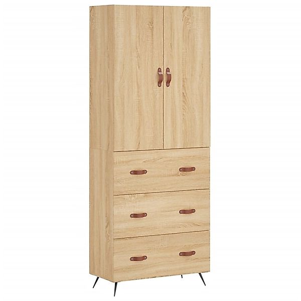 vidaXL Highboard Sonoma-Eiche 69,5x34x180 cm Holzwerkstoff 3195822 günstig online kaufen