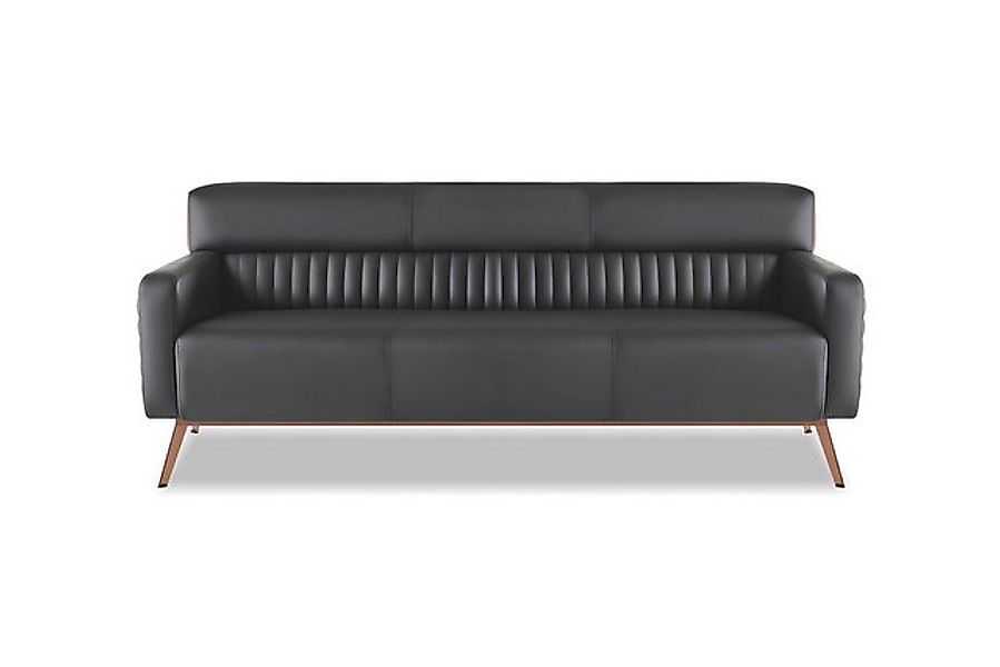 JVmoebel 3-Sitzer Arbeitszimmer 3-Sitzer Sofa Schwarz Einfarbig Modern Desi günstig online kaufen