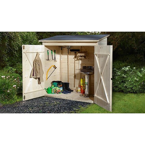 Weka Balkon und Terrassenschrank mit Pultdach Gr. 2, 163 cm x 85 cm günstig online kaufen