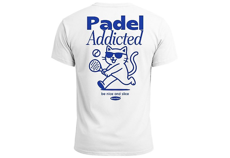 Neverless Print-Shirt Herren T-Shirt Backprint Padel Tennis Sport Funshirt günstig online kaufen