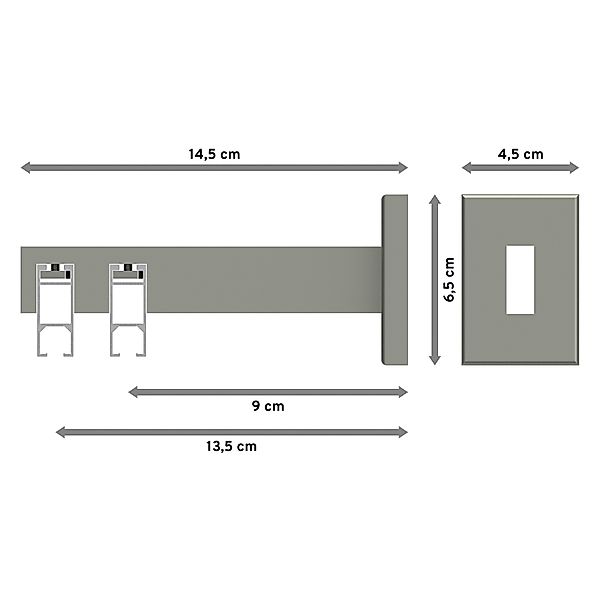 INTERDECO Gardinenstange Smartline Conex, 2-läufig, 14x35 günstig online kaufen
