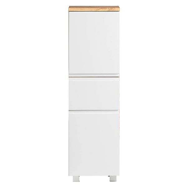 Held Möbel Midischrank Ancona 40 cm matt Weiß-Wotaneiche günstig online kaufen