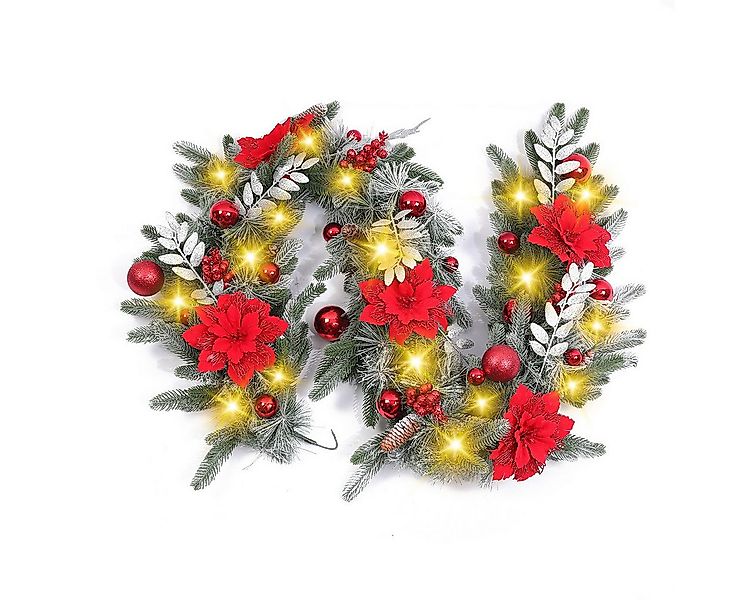 Kunstgirlande Weihnachtsgirlande mit led Beleuchtung Weihnachtsdeko Girland günstig online kaufen