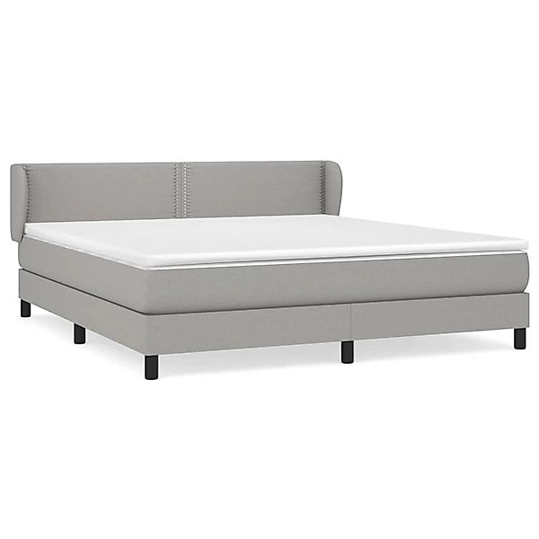 vidaXL Boxspringbett mit Matratze Hellgrau 180x200 cm Stoff1399696 günstig online kaufen