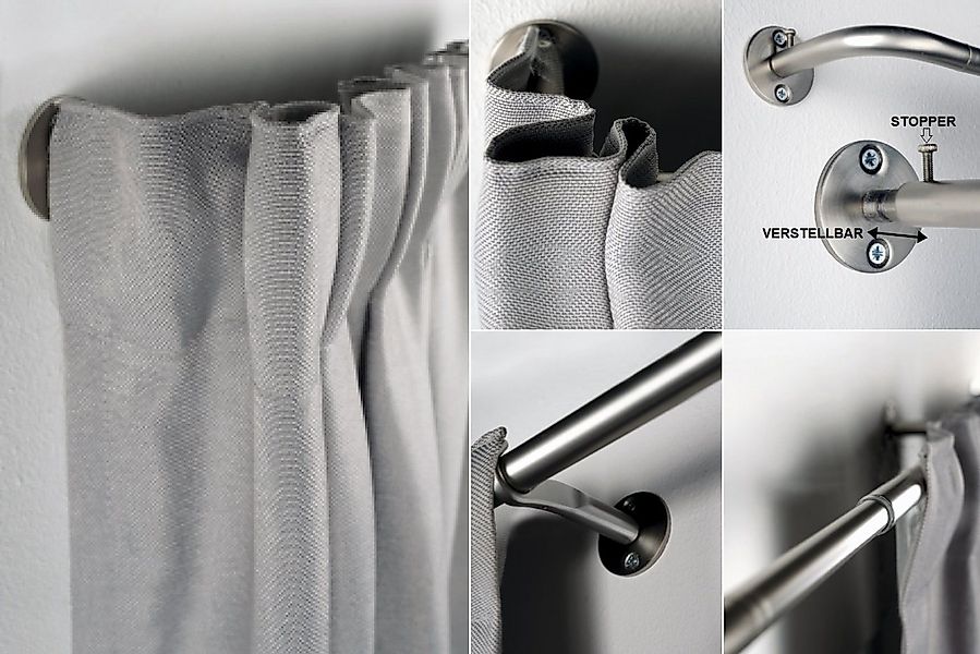 ondeco Gardinenstange Teleskopgarnitur Day & Night, Ø 19 mm, 1-läufig, ausz günstig online kaufen