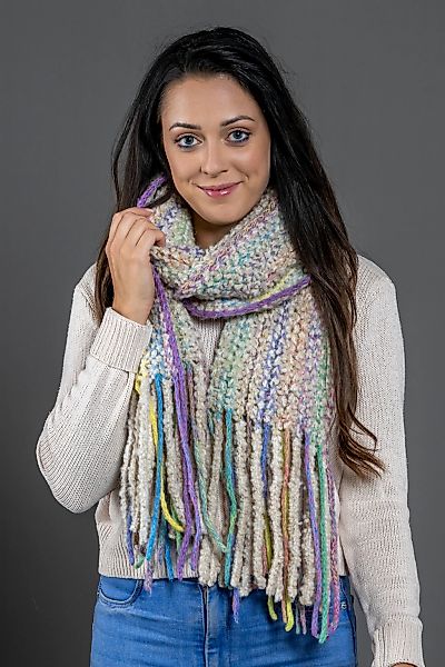 COLLEZIONE ALESSANDRO Modeschal "Chadia" 1 Stk. grob gestrickt mit Fransen günstig online kaufen