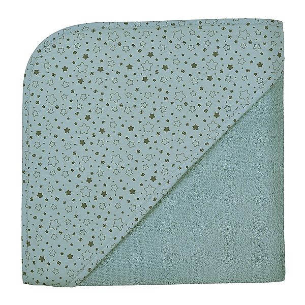 Wörner Kapuzenhandtuch Sterne eisblau Kapuzenbadetuch 100/100, günstig online kaufen
