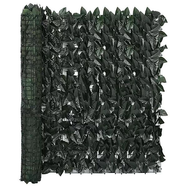 Balkon-sichtschutz Mit Dunkelgrünen Blättern 500x100 Cm günstig online kaufen