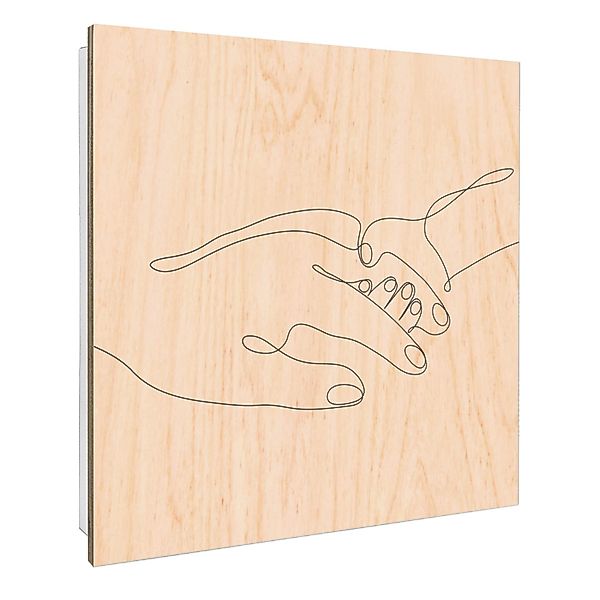 Banjado Großer Schlüsselbox Holz 30x30cm Weiß Scharnier Rechts 50 Haken Sch günstig online kaufen