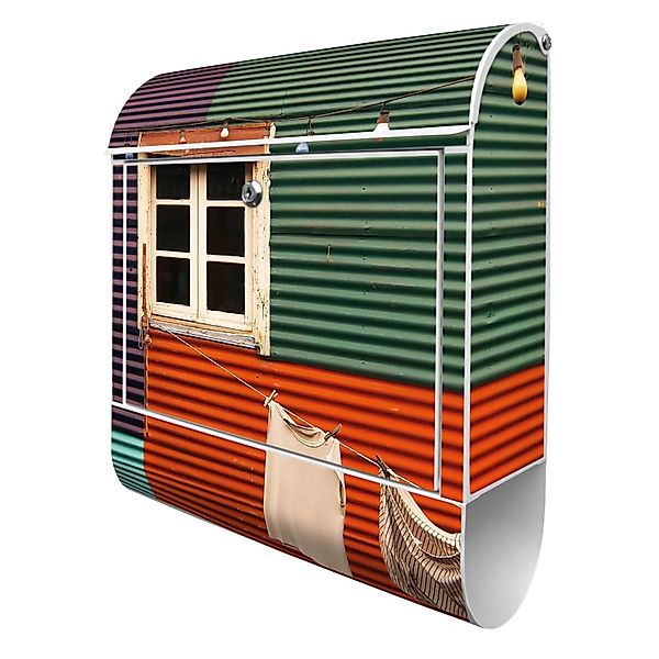 Banjado Design Briefkasten Weiß Pulverbeschichtet 39x47x14cm 2 Schlüssel Mi günstig online kaufen