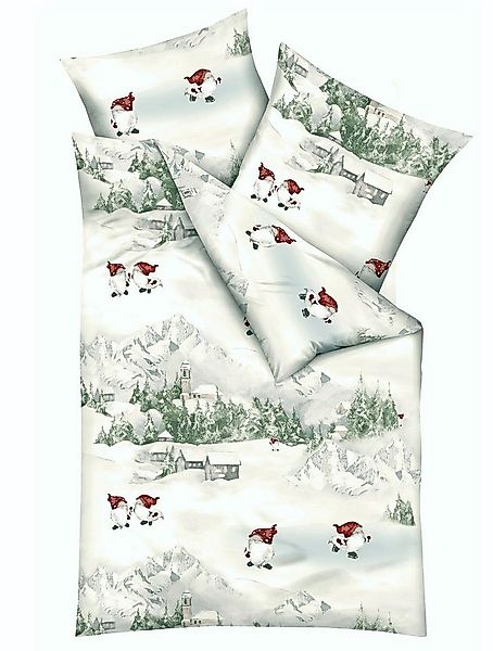 JACK Bettwäsche 135x200cm Schneewichtel Silber Kaeppel, Biber, 2 teilig, Sc günstig online kaufen