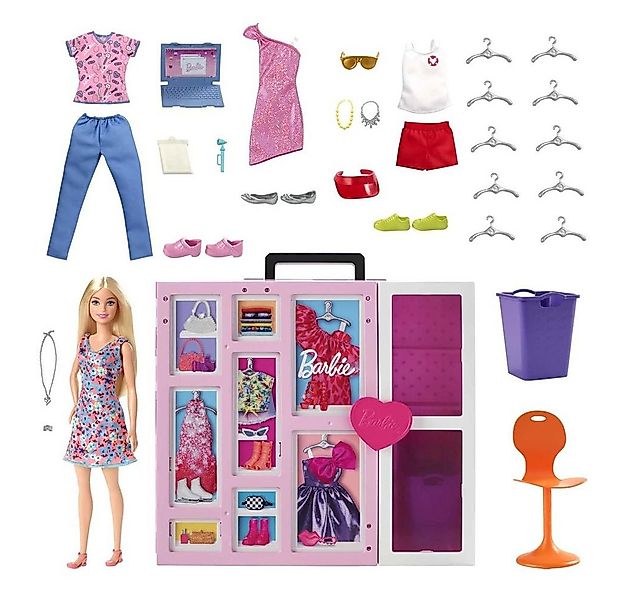 Barbie Puppenhausmöbel Barbie Traumkleiderschrank Kleidung & Puppe Mattel M günstig online kaufen