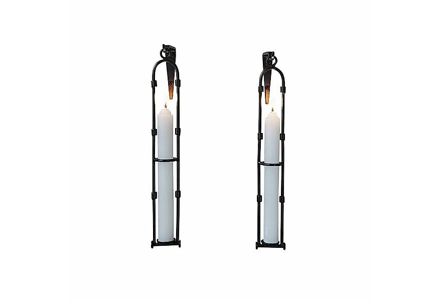 Mirabeau Kerzenständer Wandkerzenhalter 2er Set Vivendas antikschwarz günstig online kaufen