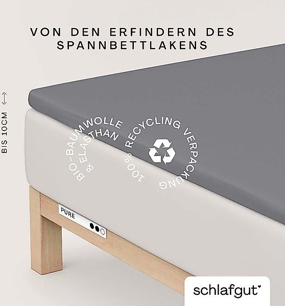 Schlafgut Spannbettlaken »PURE TOPPER in Gr. 90x200, 140x200 oder 180x200 c günstig online kaufen