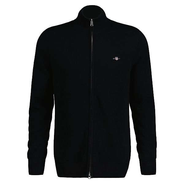 Gant Cardigan "CASUAL COTTON ZIP CARDIGAN" Mit Rippbündchen an Stehkragen, günstig online kaufen