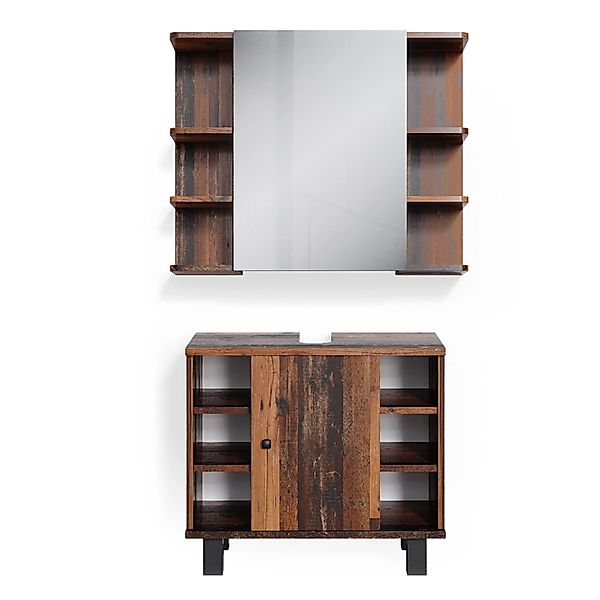 Vicco Badmöbel-Set Fynn, Antikholz, 2 Teile, (2-er Set, 2-St., 2er Set) günstig online kaufen