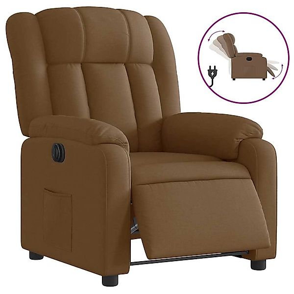vidaXL Relaxsessel Elektrisch Braun Stoff 3205296 günstig online kaufen