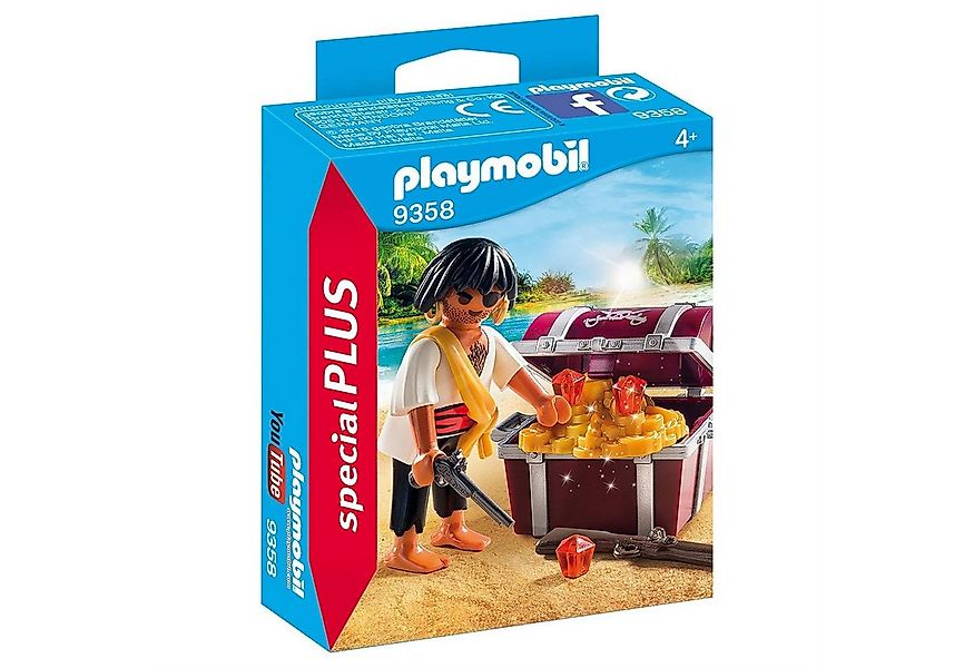Playmobil® 9358 Pirat mit Schatzkiste Konstruktions-Spielset günstig online kaufen