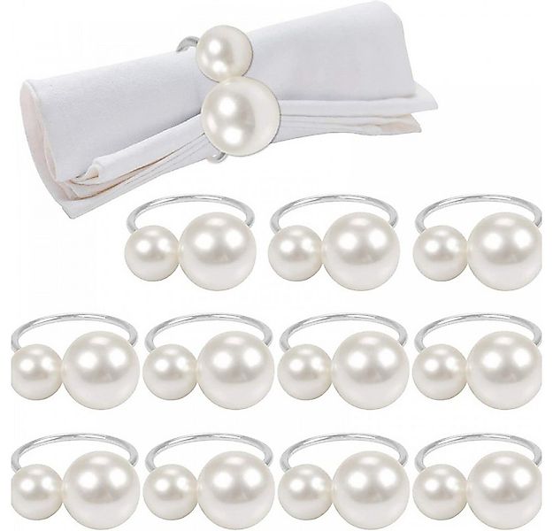 FELIXLEO Hängedekoration Set mit 12 Perlen-Serviettenringen, groß und klein günstig online kaufen