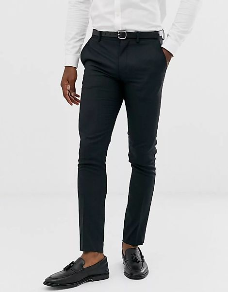 Jack & Jones – Premium – Superenge Anzughose mit Stretchanteil in Schwarz günstig online kaufen