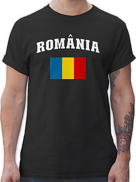 Shirtracer T-Shirt România Schriftzug mit Flagge, günstig online kaufen