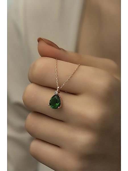 Nisan Kette und Anhänger Set, Damen Halskette aus 925er Silber – Tropfenanh günstig online kaufen