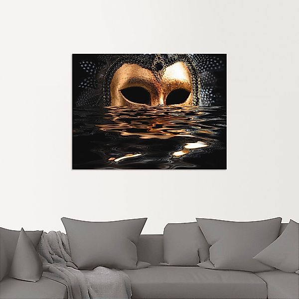 Artland Wandbild »Venezianische Maske mit Blattgold«, Karneval, (1 St.), al günstig online kaufen