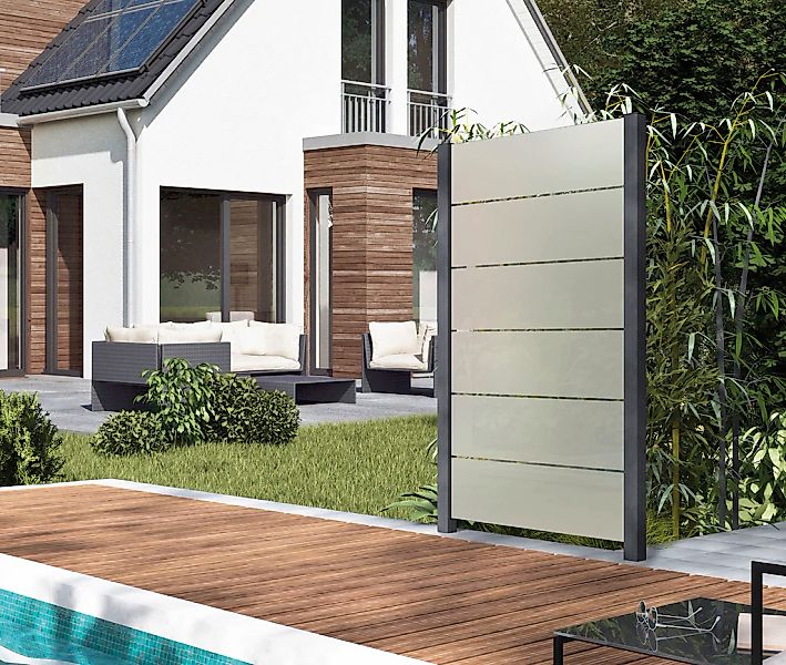 STAKET PRO Zaun Glaszaun, Gesamtlänge: 2,212 m, 3 Pfosten günstig online kaufen