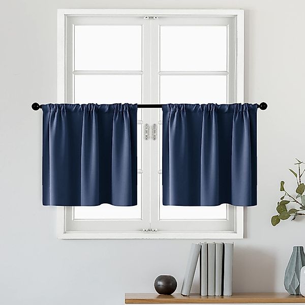 BYSURE Scheibengardine (2 St), Stangendurchzug, verdunkelnd, günstig online kaufen