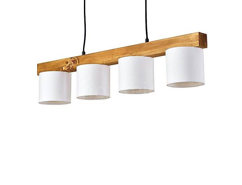 hofstein Pendelleuchte »Maslianico« 4-flammige Hängelampe aus Metall/Holz/S günstig online kaufen