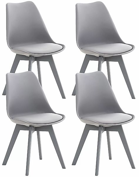 CLP Küchenstuhl Linares (4er Set), Buchenholz-Gestell, günstig online kaufen