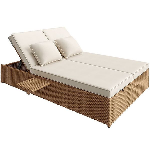 Gotagee Schlafsofa Loungesessel Gartenliege Doppelbett Rattansofa Gartenmöb günstig online kaufen