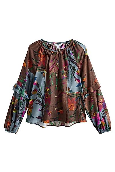 Next Langarmbluse Bluse mit Knopfleiste und Volumenärmeln (1-tlg) günstig online kaufen