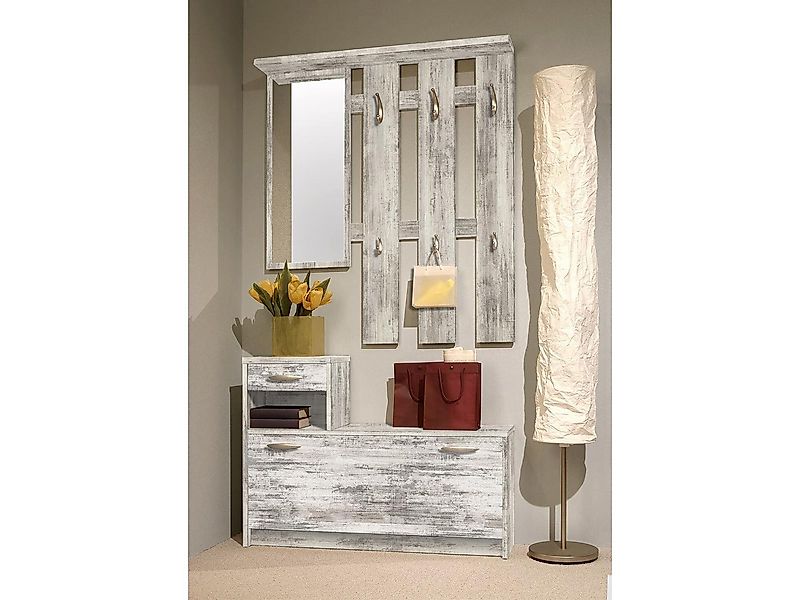 PREISBRECHER Garderoben-Set Selene, (3-St), in Eiche Antik Nachbildung, B/H günstig online kaufen