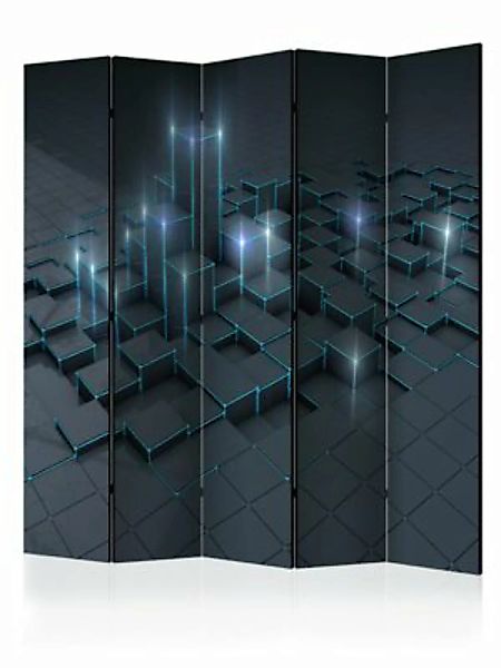 artgeist Paravent Black City II [Room Dividers] schwarz/blau Gr. 225 x 172 günstig online kaufen
