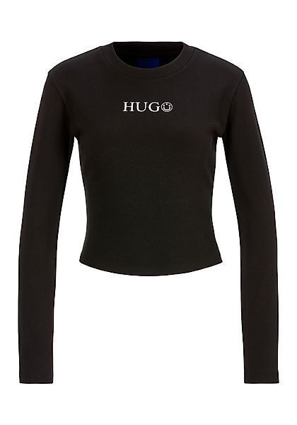 HUGO Blue Langarmshirt Della mit Rundhalsausschnitt günstig online kaufen