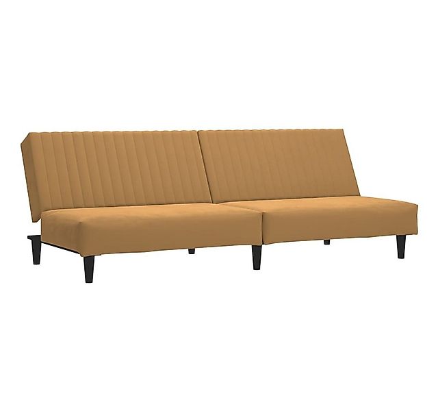 vidaXL Sofa Schlafsofa 2-Sitzer Braun Samt günstig online kaufen