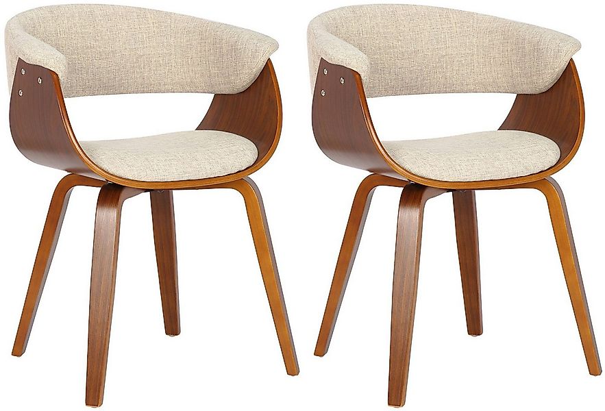 CLP Esszimmerstuhl Bruce (2er Set, 2 St), mit Bugholzgestell und Stoffbezug günstig online kaufen