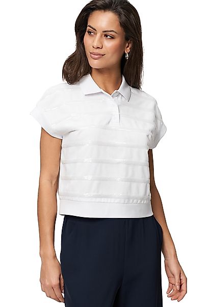 Zero Kurzarmshirt zero Poloshirt mit Pailletten günstig online kaufen