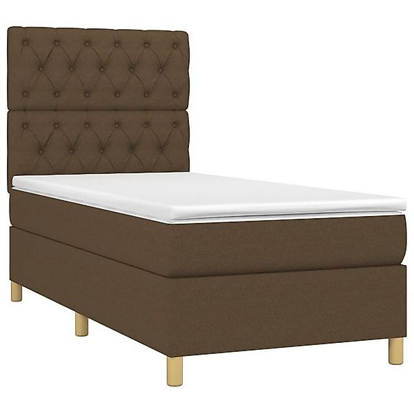 vidaXL Boxspringbett mit Matratze Dunkelbraun 80x200 cm Stoff1358755 günstig online kaufen