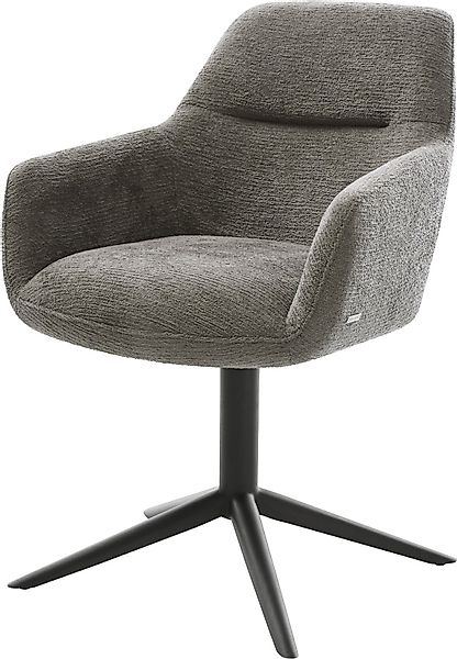 DELIFE Polsterstuhl Pejo-Flex, Fußkreuz Schwarz Bouclé günstig online kaufen