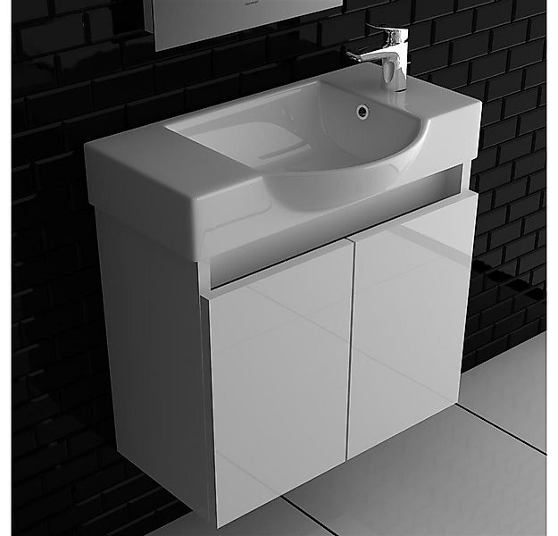 Alpenberger Waschbecken mit Badezimmerunterschrank - Badmöbel Set mit Unter günstig online kaufen