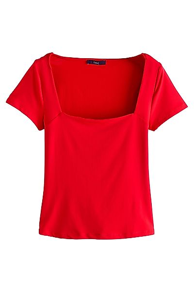 Next T-Shirt Weiches Kurzarmoberteil mit eckigem günstig online kaufen