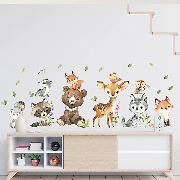 Montegoni Wandsticker Kinder Tier Wandaufkleber,Wandtattoo mit günstig online kaufen